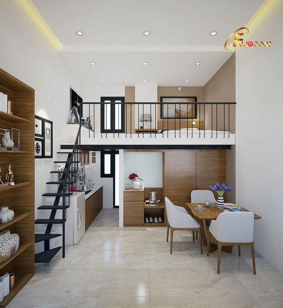 Top 10 Mẫu Thiết Kế Nhà Cấp 4 Gác Lửng 3 Phòng Ngủ Đẹp Độc Đáo Nhất 17 Thiết kế nhà gác lửng 3 phòng ngủ